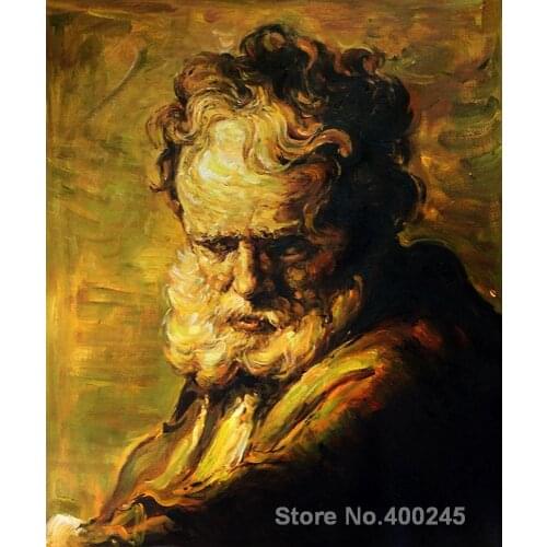 Custom Portrait painting A Bust of an Old Man by Rembrandt van Rijn oil on canvas Handmade High quality