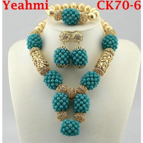 Green Crystal Beads Bridal Jewelry Sets African Costume Necklace Nigerian Wedding African Beads Jewelry Set Free Shipping CK70-6