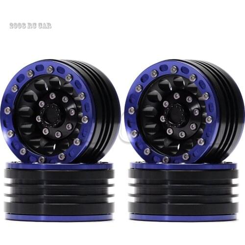 1:10 4PCS 1.9" Aluminum Beadlock Wheel Rims For RC 1/10 Rock Crawler Axial SCX10 90046 90047 TF2 TRX4 Tamiya CC01 MST jimny