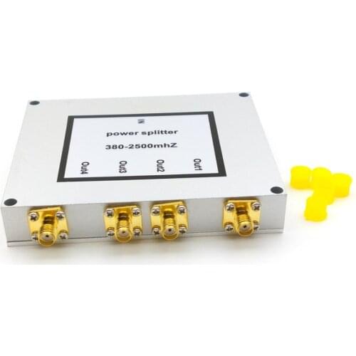 1PCS 4 Way Power Divider Splitter 380-2500MHz for Signal Booster