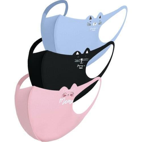 1pc Mascarilla Anime Kids Face Mask Printed For Girl Masks Fashion Silk Face Mask Reutilizable Kids Masque Colores Halloween マスク