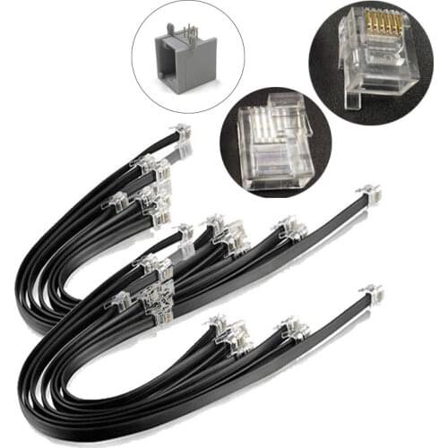 10Pcs/Lot EV3 Data Line Crystal Connector Cable BB601 Sensor Motor Building Blocks Model Parts Fit For LOGO EV3 Robot 45544 9898