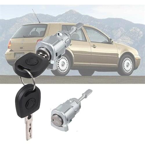 2 PCS 604837167 604837168 LEFT AND RIGHT DOOR LOCK WITH Same Keys BARREL CYLINDER FOR V W GOLF locking cylinder