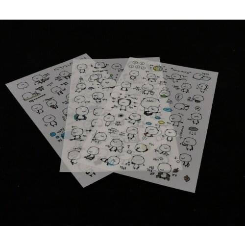 3pcs Cute pandan transparent sticker Organizer Calendar Diary Book Planner Scrapbook Decoration Diary Sticker papeleria