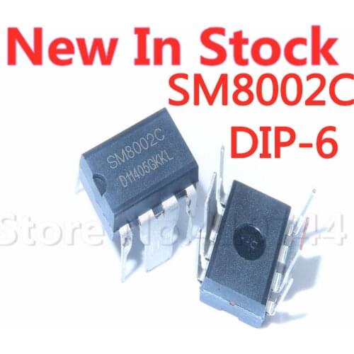 5PCS/LOT 100% Quality SM8002C SM8002 DIP-6 low power current mode PWM control power switch In Stock New Original