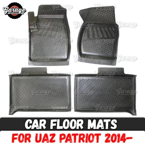 Car floor mats for UAZ Patriot 2014- rubber 1 set / 4 pcs accessories protect of carpet car styling decoration interior