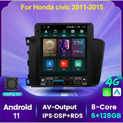 Android 11 RDS DSP 8-Co're Car Video Car Audio Player Car Multimedia Player For TOYOTA Civic Navigation GPS NO DVD