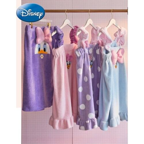 Disney Daisy Northwest Velvet Cartoon Bathrobe Female Bath Towel Female Absorbent Soft Adult Bathrobe