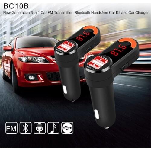 Car Bluetooth FM Transmitter Wireless Handsfree Audio Receiver U Disk Auto MP3 Player 2.1A Dual USB Car Charger Accessories