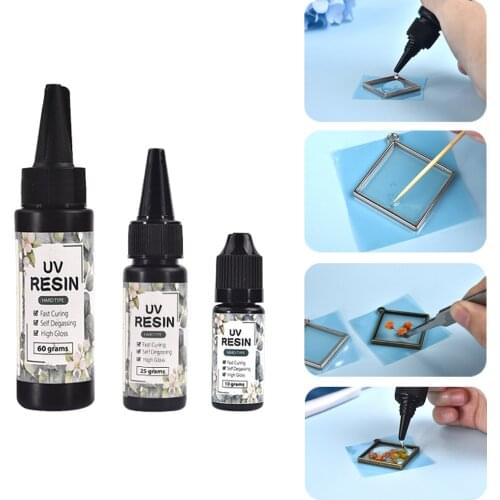 Quick-Drying UV Resin Glue Clear Hard Resin Glue For DIY Epoxy Resin Quick-Drying Jewelry Making Handmade Crafts