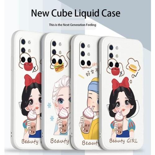 Noble Princess Phone Case For Oneplus 8t 9 9pro 9r pro Liquid Silicone Cover
