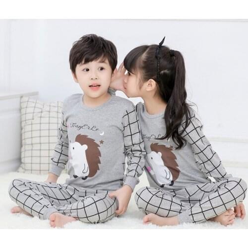 Kids Pajamas Children Cartoon Sleepwear Baby Pajamas Set Boys Girls Animal Pyjamas Pijama Infantil Cotton Nightwear Clothes Suit
