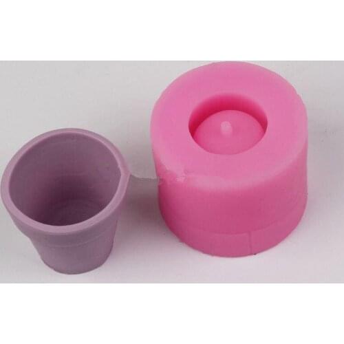 DIY Silicone Plaster Pot Mold Creative Cute Concrete Flower Pot Vase Succulent Flower Ceramic Potted Office Home Decor
