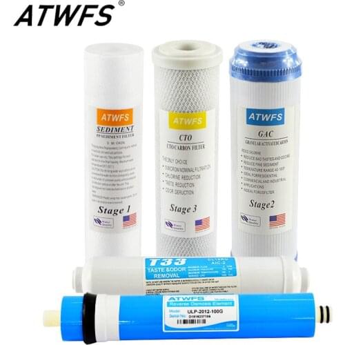 ATWFS Osmosis Water Filter Cartridge ulp 2012-100 gpd ro Membrane Water Purifier for Household System Reverse Osmosis