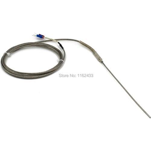 FTARP08 K J type 2m metal screening cable 150mm flexible probe thermocouple temperature sensor