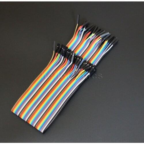 Hellotronics Premium 30cm Splittable Dupont 40P Ribbon Cable Female Female Breadboard Jumper Wires