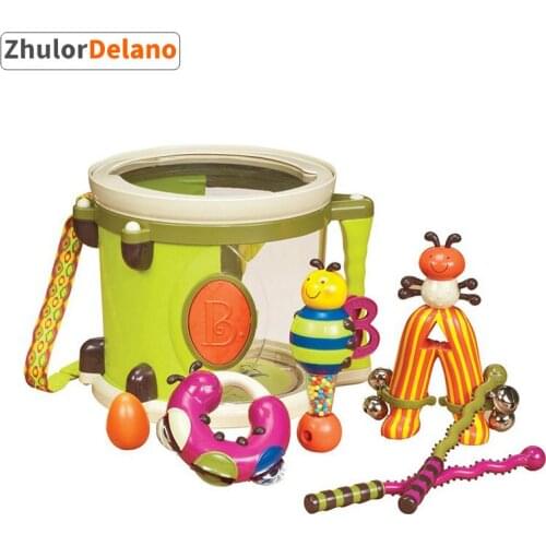 Toy Drum Kit with 7 Musical Instruments for Kids 18 Months Multi-colour Environmental Protection Grade Materials ASTM