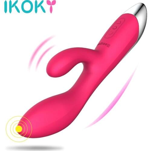 IKOKY 9 Mode Rabbit Vibrator Dildo Vagina Clit Vibrator Female Masturbation Clitoris Stimulate G-spot Massage Sex Toys for Woman