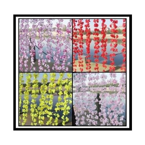 Simulation fake Rhododendron flower vines for wedding party decoration