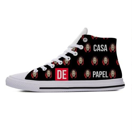 La Casa De Papel we are resistance Classic Novelty Design Lightweight High Top Canvas Shoes Men Women Casual Breathable Sneakers