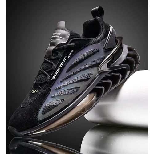Summer Fashion Luminous Men Sneakers Breathable Running Shoes for Men Cushioning Sports Shoes Outdoors Comfortable Walking Shoes