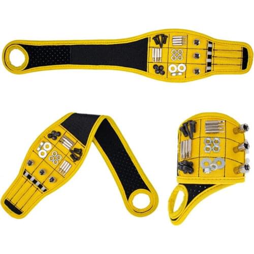 Magnetic Wristband Portable Tool Bag Electrician Wrist Tool Belt Screws Nails Drill Bits Suction Holding Repair Tools