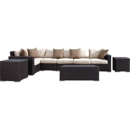 Patio Furniture Outdoor Rattan Living Room 4 Piece Chatting Sofa Set