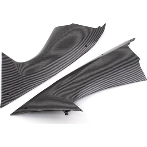 Motorcycle Black Carbon Fiber Look ABS Air Tube Ram Cover Fairing Upper Air Intake Cover For Yamaha YZF YZF R6 08-15