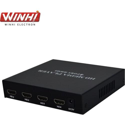 MPC1080P-4PO Factory Directly Supply DC 5v auto play digital audio video mini usb player 4 screen synchronous advertising