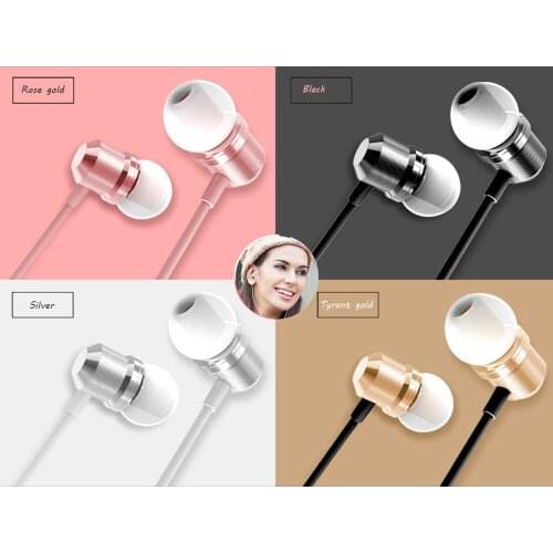 Qijiagu Microphone Earphones 3.5mm Universal Wired Earphone In Ear Super Bass Earpiece with Microphone Earphones