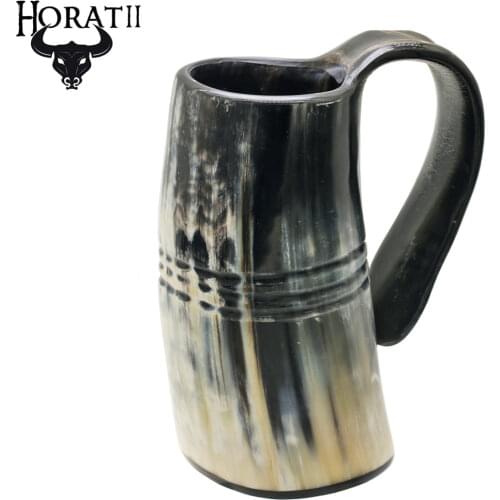 Authentic Medieval Beer Horn Tankard Natrual Genuine Viking Drinking Horn Mug