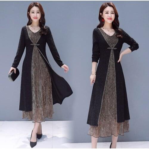 Autumn Dress Plus Size Womens Clothe Slim Dress Delicate Comfortable Fashion Simplicity Casual Sweet Elegant Skin-Friendly