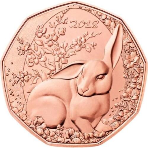 Austria 2018 Easter Bunny 5 Euro Commemorative Coin Unc 100% Original Coins Real Euro Coin