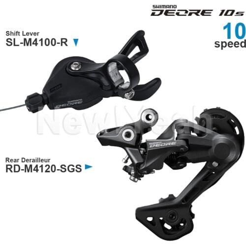 SHIMANO DEORE M4120 2x10v/11v Groupset M4100 Shifter and M4120 /M5120 Rear Derailleur - SHADOW RD - 2x10/11-speed Original parts