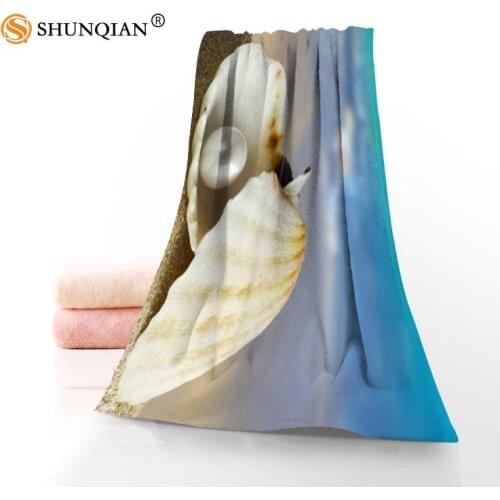 Custom shell Towels Microfiber Fabric Popular Face Towel/Bath Towel Size Print your picture