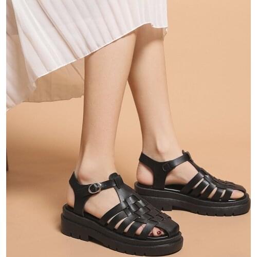 Women sandals 2021 summer fashion ladies platform Roman shoes beach sandals women comfort woven baotou sandals