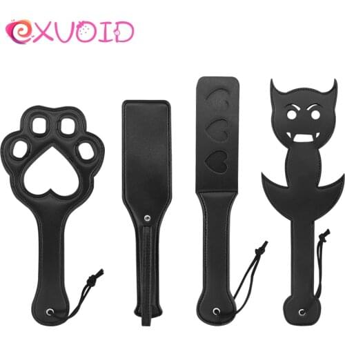 EXVOID Black Spank Paddle Beat BDSM Whip Sex Toys for Couples Kinky Fetish Submissive Slave Torture Gear Slave Bitch SM Flog