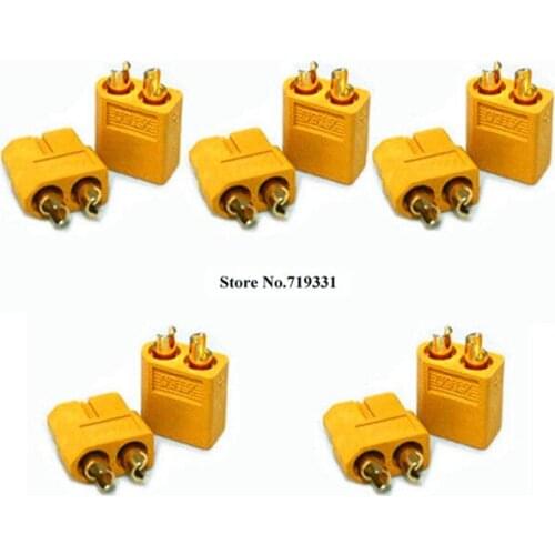 20Pcs 10Pairs XT60 Male & Female Bullet Connectors Plugs for RC Lipo Battery HK