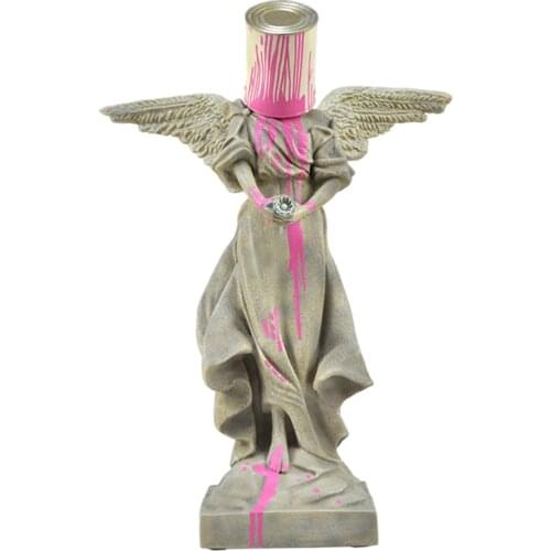 Modern Banksy Angel Statue Figurine Sculpture Home Desk Cabinet Decoration