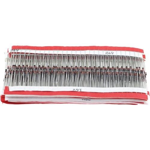 1020pcs 34 specifications high-voltage Zener diode 0.5W 2V~47V 1/2W Zener diode