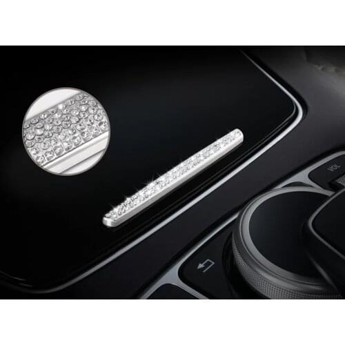 Car styling Accessories for Mercedes-Benz E C GLC W212 W204 Class Car center control Decoration strip diamond stickers