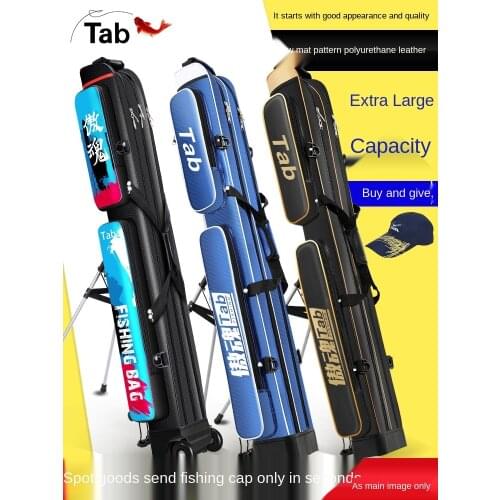 TAB Fishing Tackle Bag Hard-shell Waterproof Fish Bag Poles Bag Multifunction Poles Bag Fishing Bag 1.25m