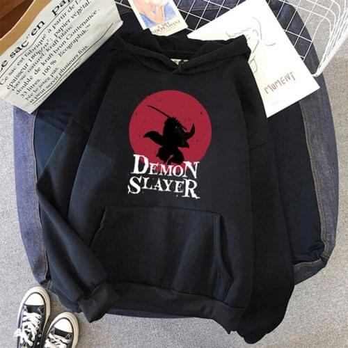 Japanese Anime Anime Tops Sweatshirt Funny Demon Slayer Cartoon Pullovers Harajuku Fasnhion Hoodies Spring Autumn Hot Sale Hoody