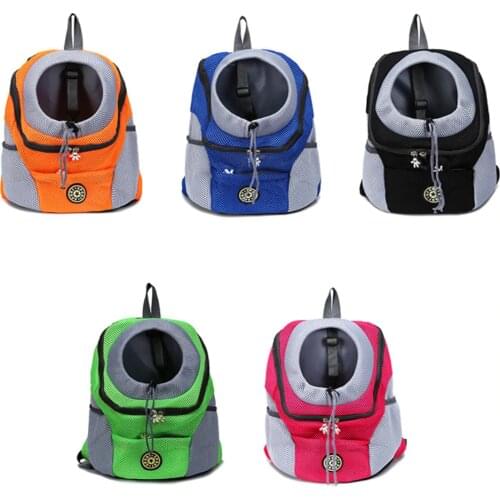 Carrying Cages Outdoor Pet Dog Carrier Bag Pet Dog Front Bag New Out Double Shoulder Portable Travel Backpack Mesh Backpack Head