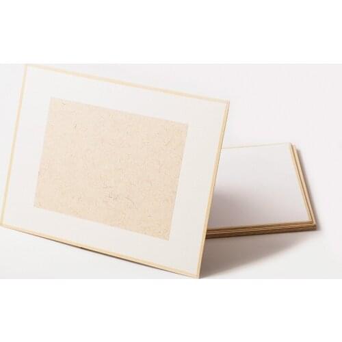 Thicken Raw Xuan Paper Cards Chinese Rice Paper Card 12Sheets Calligraphy Watercolor Painting Lens Paper Cards with Gift Box