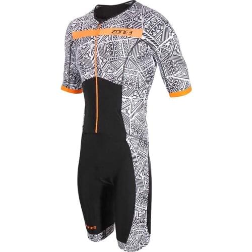 Zone3 Cycling Skinsuit Men Triathlon Aero Road Bike Clothing Short Sleeved Tight Fiting Riding Wear Set Cycling Jersey Jumpauit