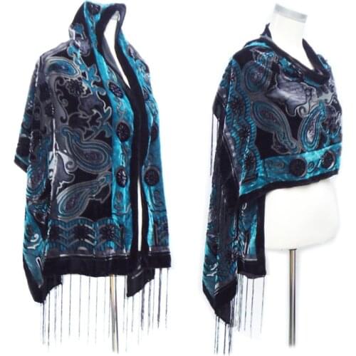 High Quality Green Cashew Silk Scarf Shawl Women Luxury brand Velvet Scarves Winter Soft Pashmina Fashion Long Wrap Dress