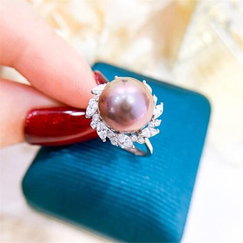 Wholesale Classic 925 Silver Ring Accessories Settings Adjustable Blank Pearl Ring Setting Base For Women Diy Jewelry Making