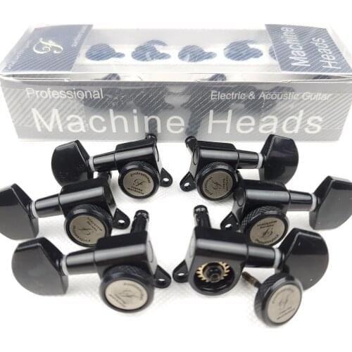 1 Set L3+R3 Guitar Locking Tuners Electric Guitar Machine Heads Tuners Lock String Tuning Pegs Black 【Made in Korea