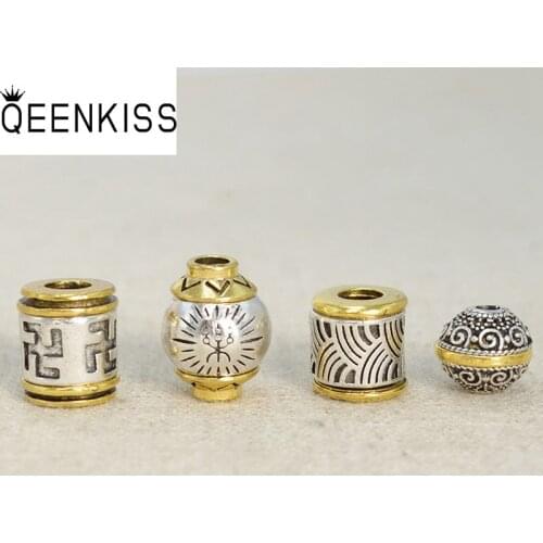 QEENKISS AC920 Fine DIY Jewelry Making Accessories Findings Fittings Bracelet Necklace Loose Tibetan Antique Spacer Beads 1PC